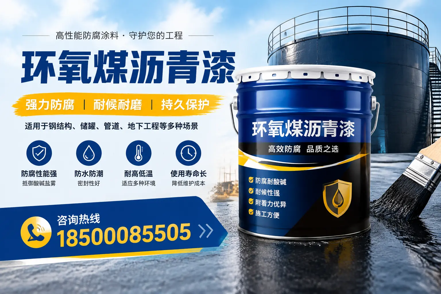 环氧煤沥青漆在工业中的应用，许昌企业的选择